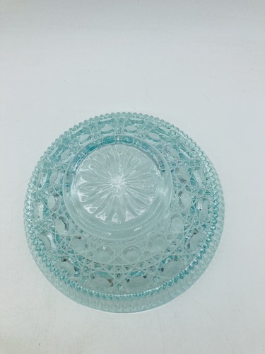 Vintage Federal Glas Deckel Süßigkeiten Nuss Schale Sechseck Windsor Kreuz Muster - Bild 7 von 11