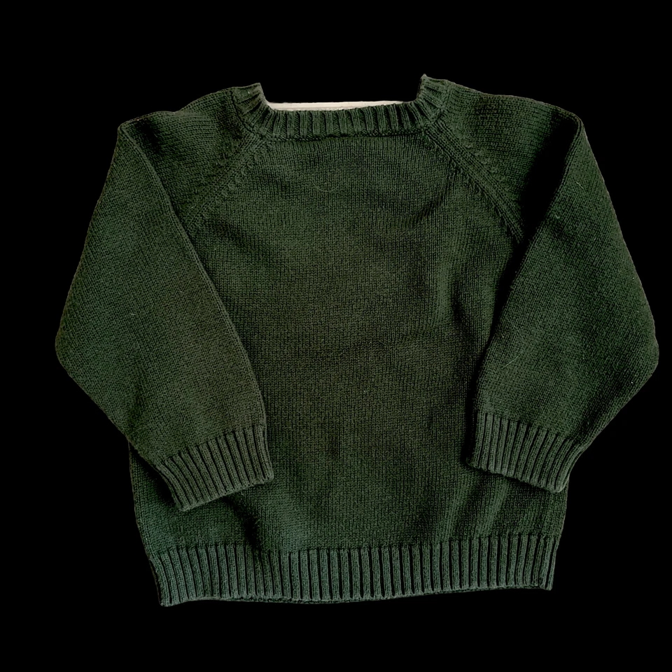 Suéter de fútbol americano verde oscuro manga larga Gymboree 18-24 Mo Foto 3 de 3