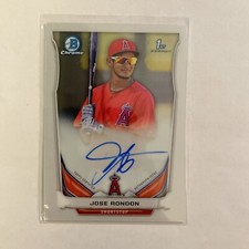 2014 Bowman Chrome Prospect Auto Jose Rondon #BCAP-JR Auto