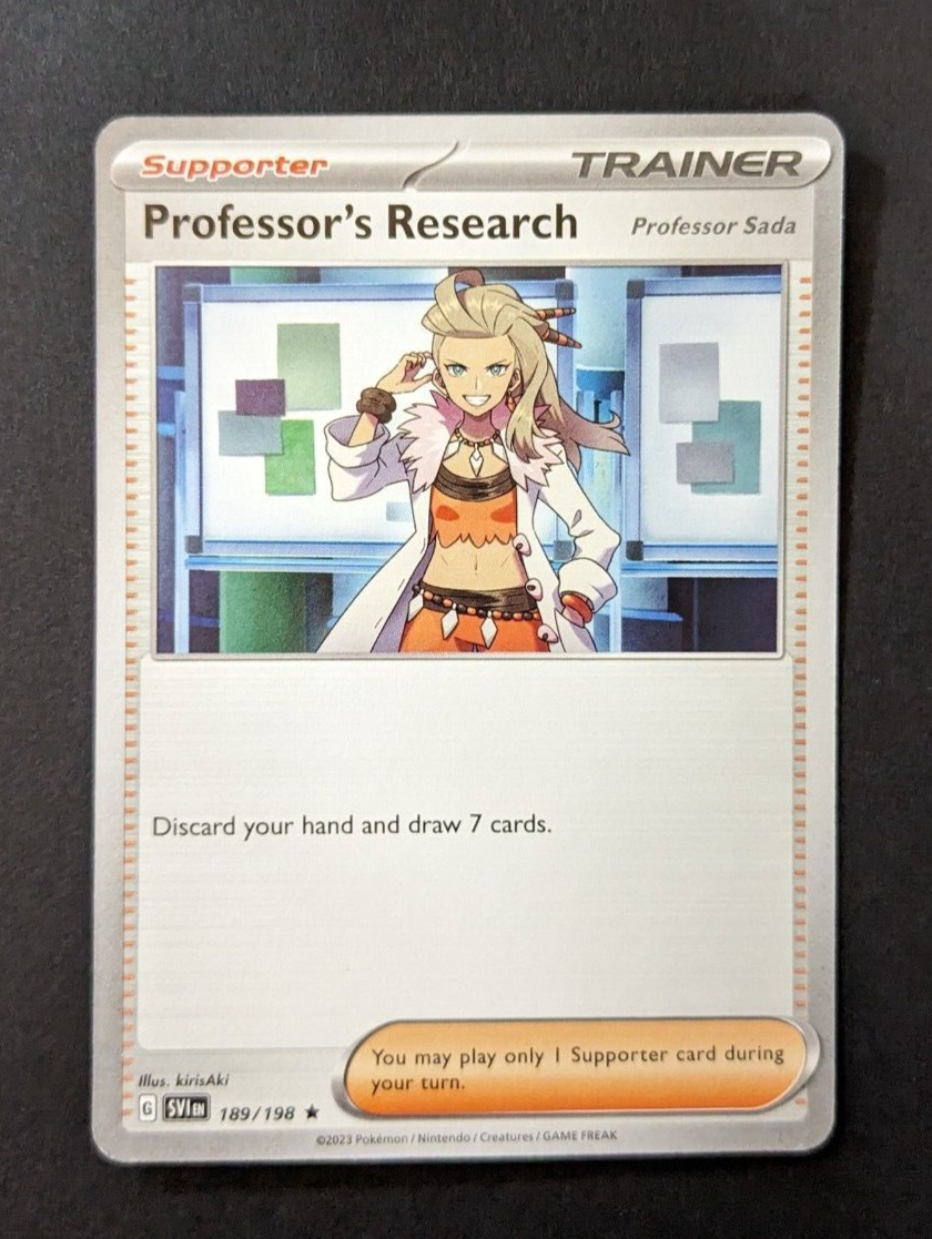 professor sada pokemon card Professor's Research SADA 189/198 Scarlet Violet Non-Holo Rare Pokmon Card NM