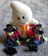 Ty Beanie Babies Halloween 2 Scary Witches & 1 Spooky Ghost 😊