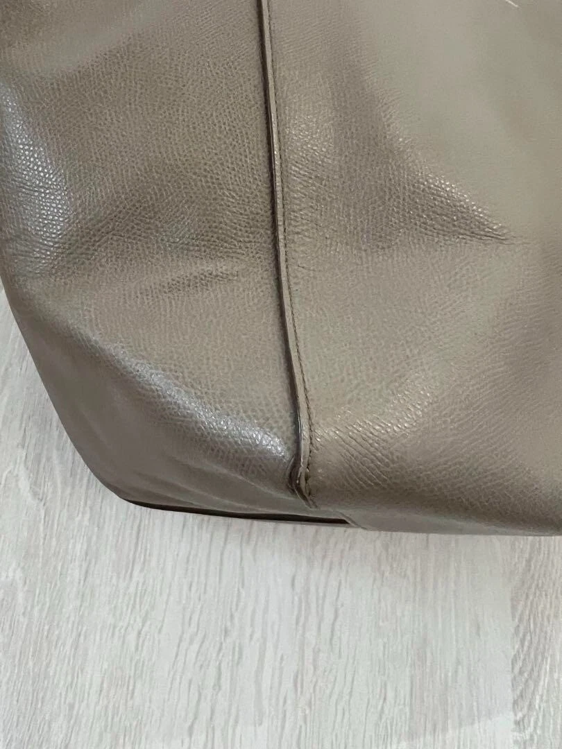 CELINE Cabas borsa tote orizzontale borsa a tracolla pelle tortora USATA originale #S2142