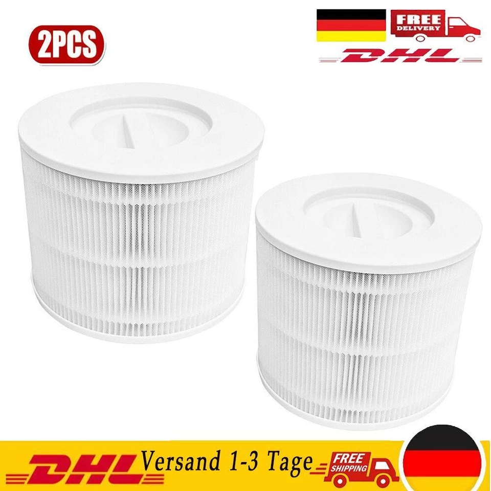 MARKENLOS 2x für LEVOIT Core 300S Luftreiniger H13 HEPA Aktivkohlefilter Filter Core 300