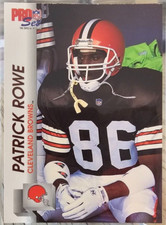 1992 Pro Set Patrick Rowe RC #470 Browns