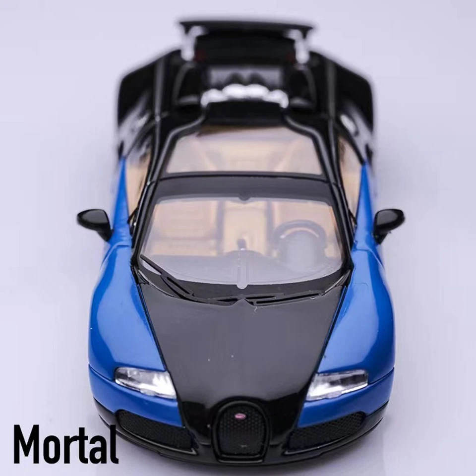 Mortal 1/64 Bugatti Veyron Super Sport Diecast Toys Cars Models Panda Gulf Gift - Image 3 of 4