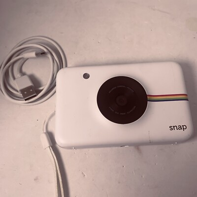 Polaroid Snap Polaroid Digital Camera White 16GB SD card Tested to Card