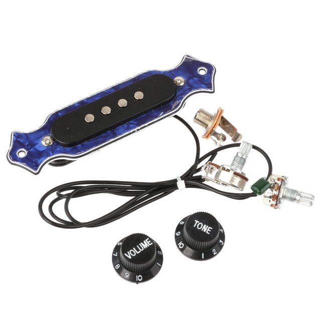 PreWired Sound Hole Pickup for 4 String Acoustic Guitar eBay