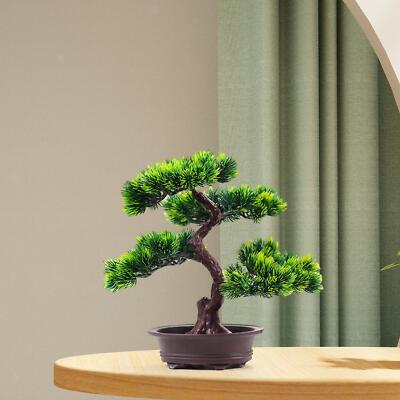 Artificial Bonsai Tree Desktop Display Fake Plants for Desk Farmhouse Home  | eBay
