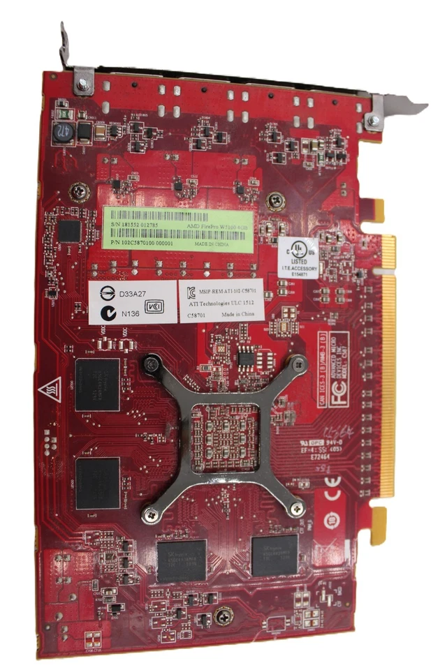 AMD FirePro W5100 4GB GDDR5 PCIe Graphics Video Card 4x DisplayPort 0W2C47 - Image 3 of 3
