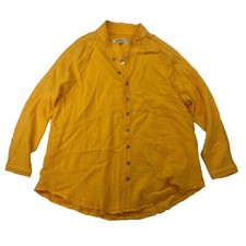 NWT Free People Summer Daydream Buttondown Shirt Raw Hi Low V-Neck We The Free S