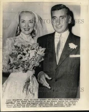 1952 Press Photo Actress Audrey Totter, Physician Dr. Fred Leo Wed in Hollywood