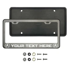 Customize Laser Etched Black Chrome Stainless Steel License Frame Silicone Guard