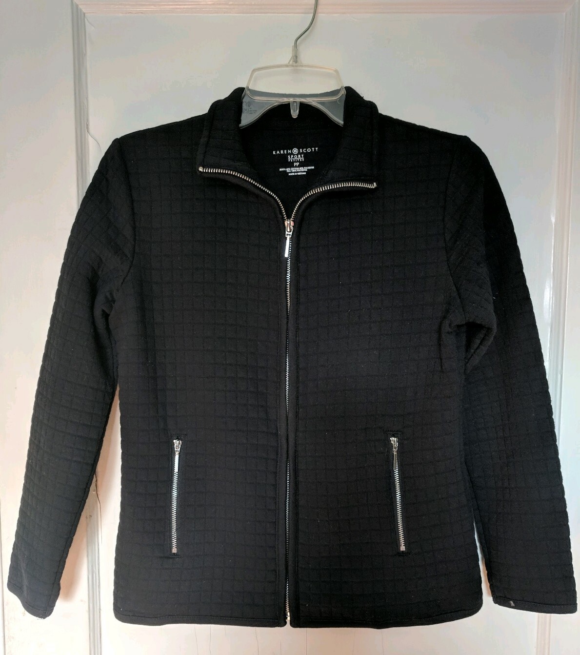 Karen Scott Sport Petite Black Quilted 