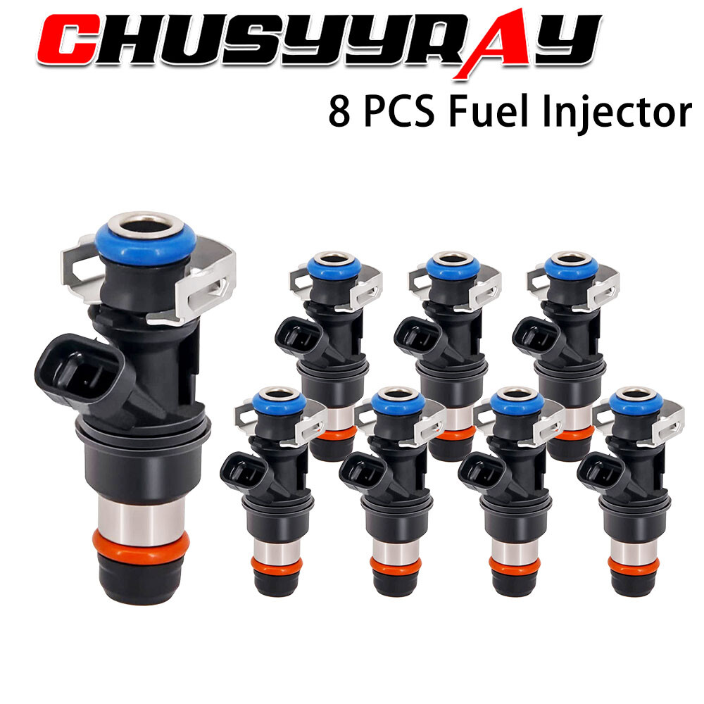 Fuel Injector Set FJ315 - 8 Piece Replacement For GM 4.8L 5.3L 6.0L Engines 2001-2007