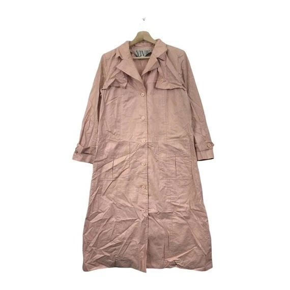 HANAE MORI JAPAN Vivid Minimalist Design Trench Coat Parka Jacket