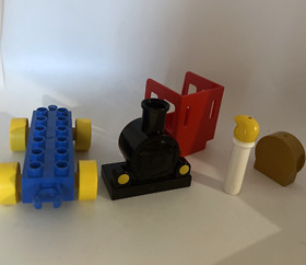 Lego Duplo Mickey Birthday Train -TRAIN & CANDLE Blocks Parts Lot