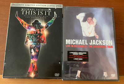 Lot 2 - Michael Jackson DVDs This Is It & Live in Bucharest - FREE SHIP!