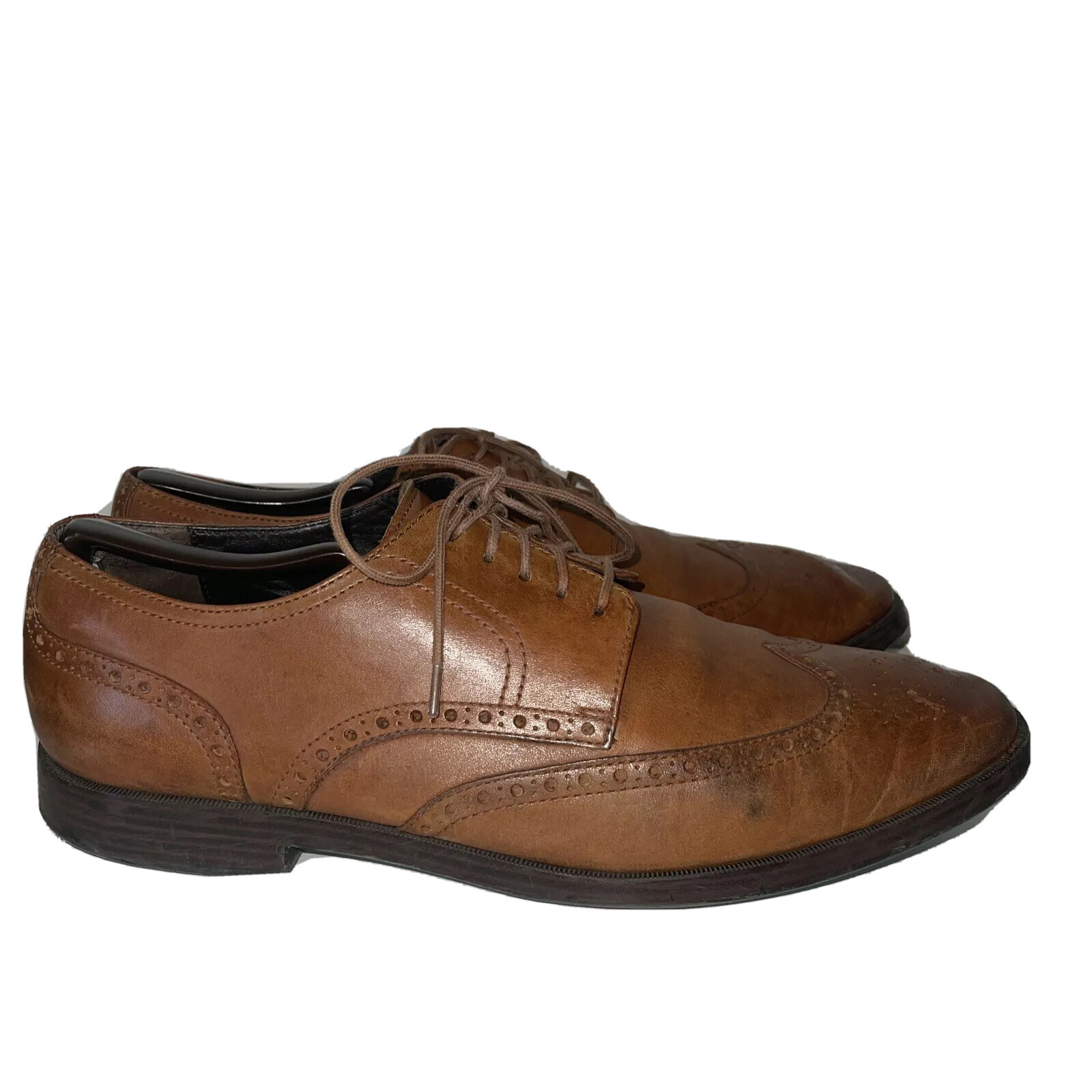 SAOLA Scarpe Oxford Cole Haan Grand OS Jefferson da uomo con punta ad ala marrone chiaro C23795 taglia 10 5 M