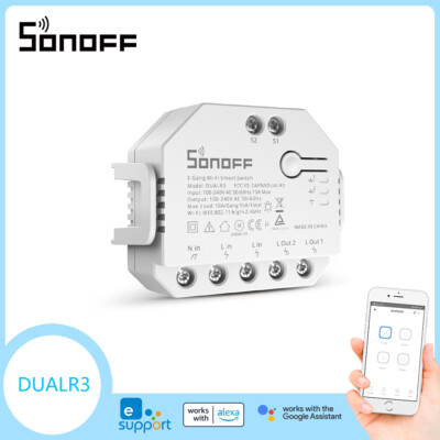SONOFF DUALR3 Smart Switch Wifi Dual Relay Module Two Way Power Metering eWelink