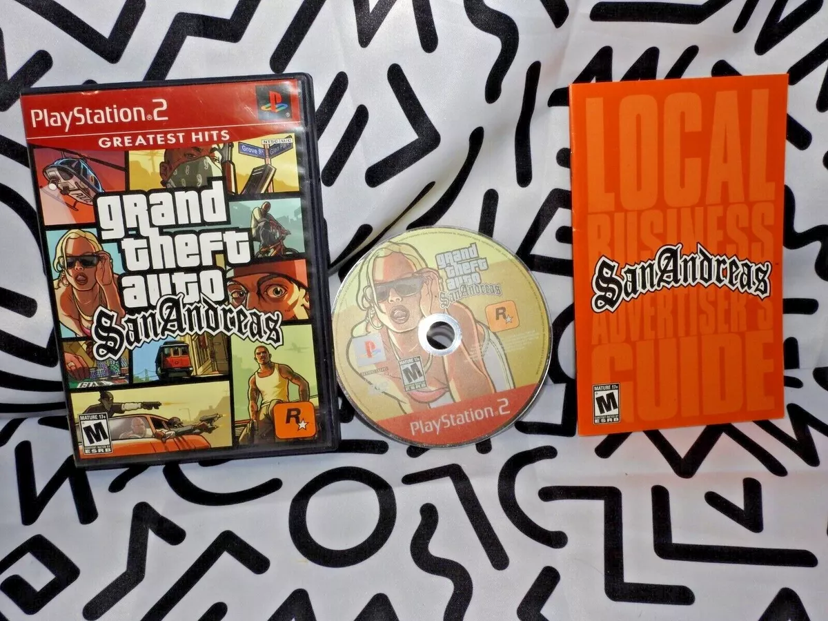 Grand Theft Auto: San Andreas - PlayStation 2 MANUAL INCLUDED + POSTER