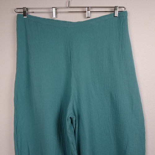 Bryn Walker Cropped Pants Women's Plus Size 3X Green Blue Balloon Leg Cotton - Picture 2 of 10