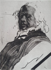 Engraving Claude Weisbuch Portrait Tribute Honor� Daumier Sagot The Garrec 1980