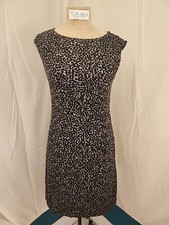 Ann Taylor LOFT Women Brown and Black Casual Dress Print Pattern S