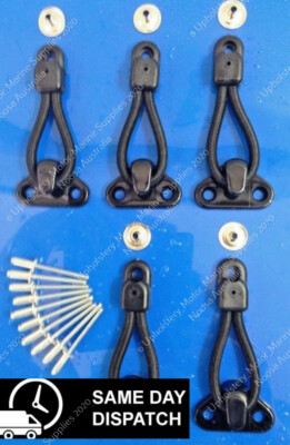 Bungee Loops Fitting 80mm 5 Pk - 4WD Bunji Tonneau Ute Hook Marine Repair Loop - Foto 14
