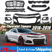 For 2016 2017 2018 Chevy Camaro 1LE Style Front Bumper Cover and Grille Kit