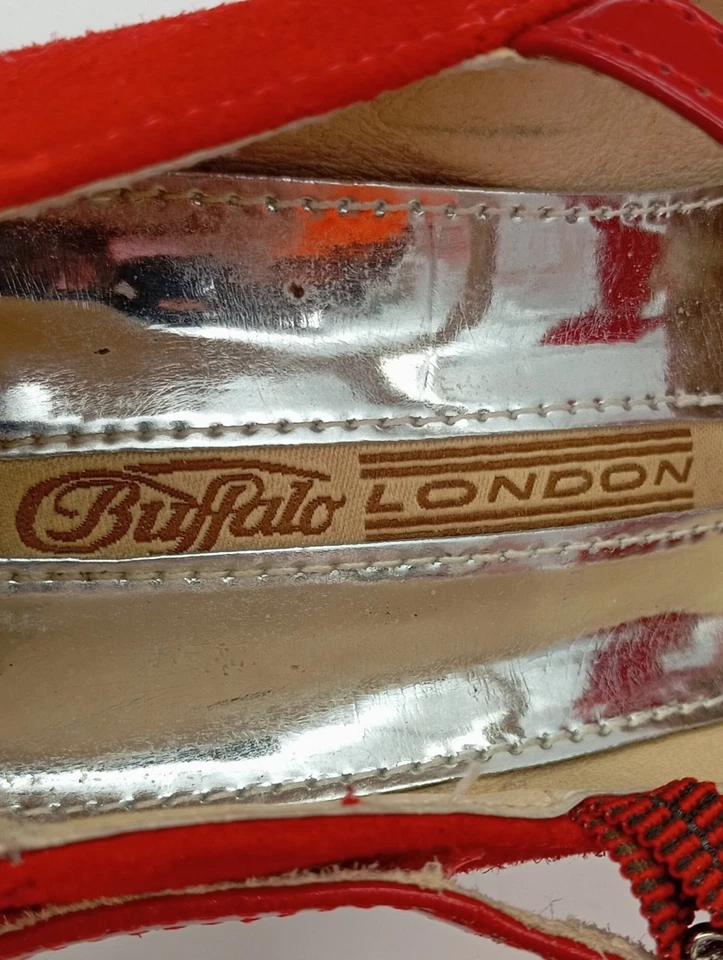 BUFFALO LONDON Zapato Tacón Mujeres Tacones Talla EU 36 rojo-rosa look casual - Imagen 4 de 4