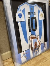 Lionel Messi Argentina Signed Framed 33.5x42 Copa America Final Jersey 2024 BAS