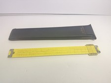 VINTAGE PICKETT 1959 SLIDE RULE W/BLACK LEATHER CASE MODEL 1011-ES