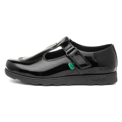 Kickers Kinder Mädchen Fragma T Bar Mokassinschuhe schwarz UK C10 (28) 10 UK, 