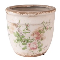 6CE1541M Blumentopf ÜBertopf Pflanztopf Blumen BlüTen Zweige Ø 15X14 Cm Clayre &