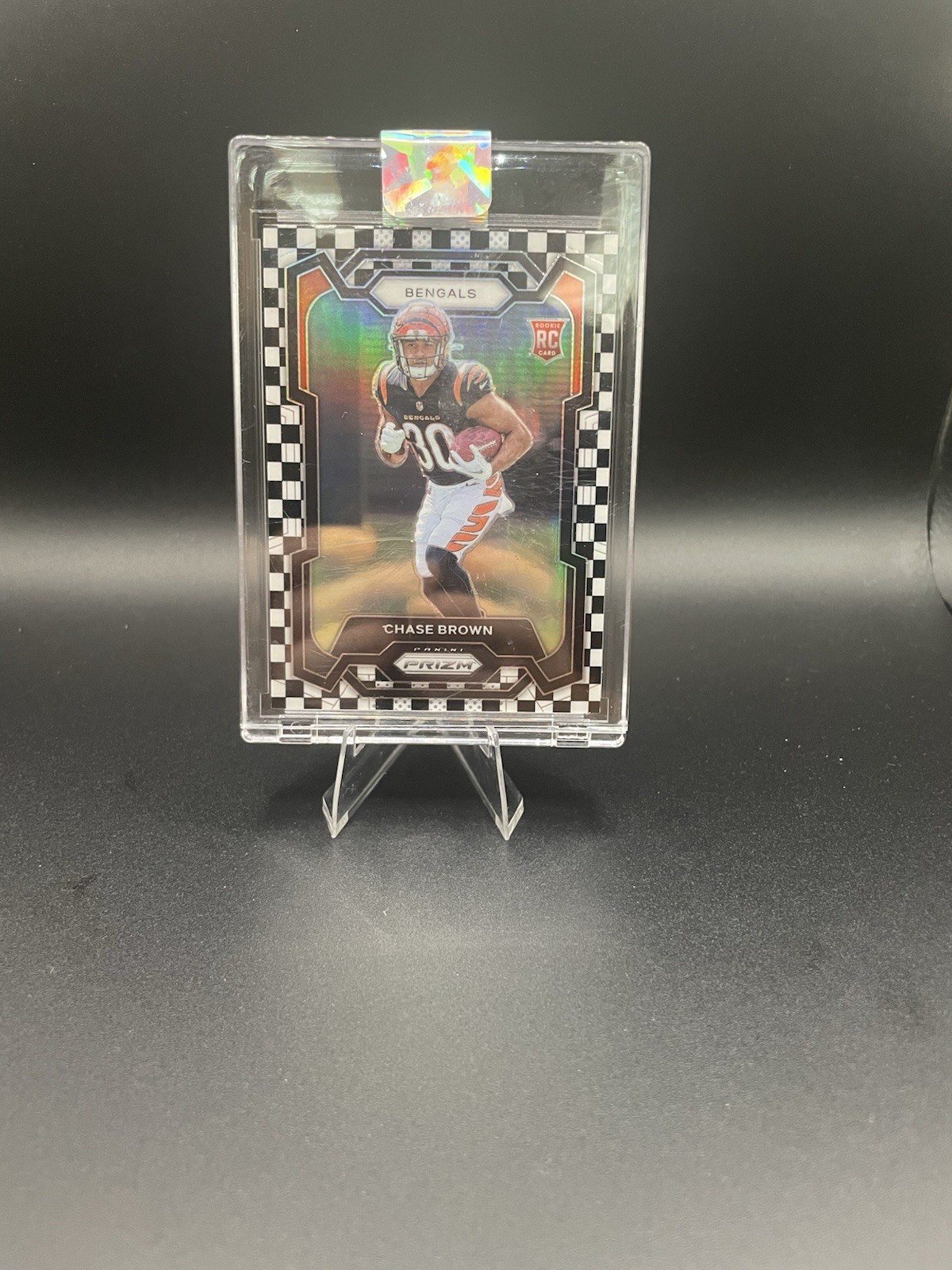 2023 Panini Prizm Rookies Chase Brown #318 Black and White Checker Prizm (RC)