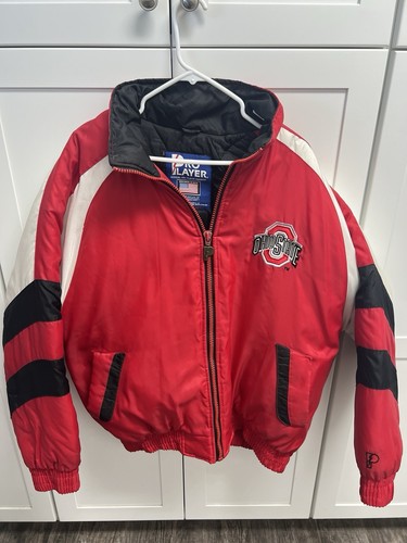 Vintage Pro Player Ohio State Buckeyes Jacket Mens Extra Large XL Puffer