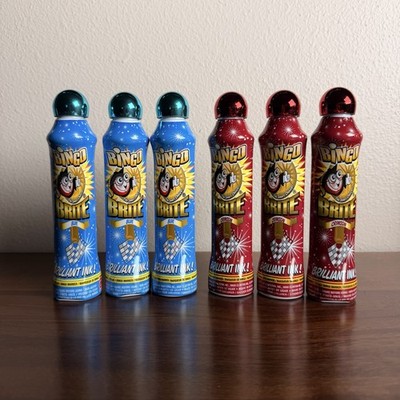 Bingo Daubers  ''BINGO BRITE'' 6 Pack 2 Colors 4OZ New (Blue/Crimson)