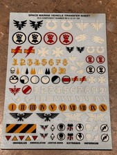 Warhammer 40K - Space Marines Vehicle Transfer Sheet - OOP