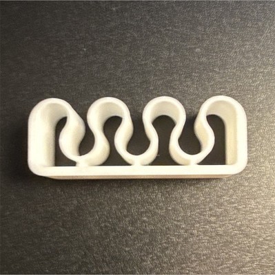 (White) 3-D Printed Small Cord Holder Fits 3 Cords