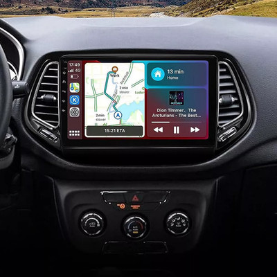 4+64G For Jeep Compass 2017-2020 CarPlay Android13 Car Stereo GPS Navi Radio RDS