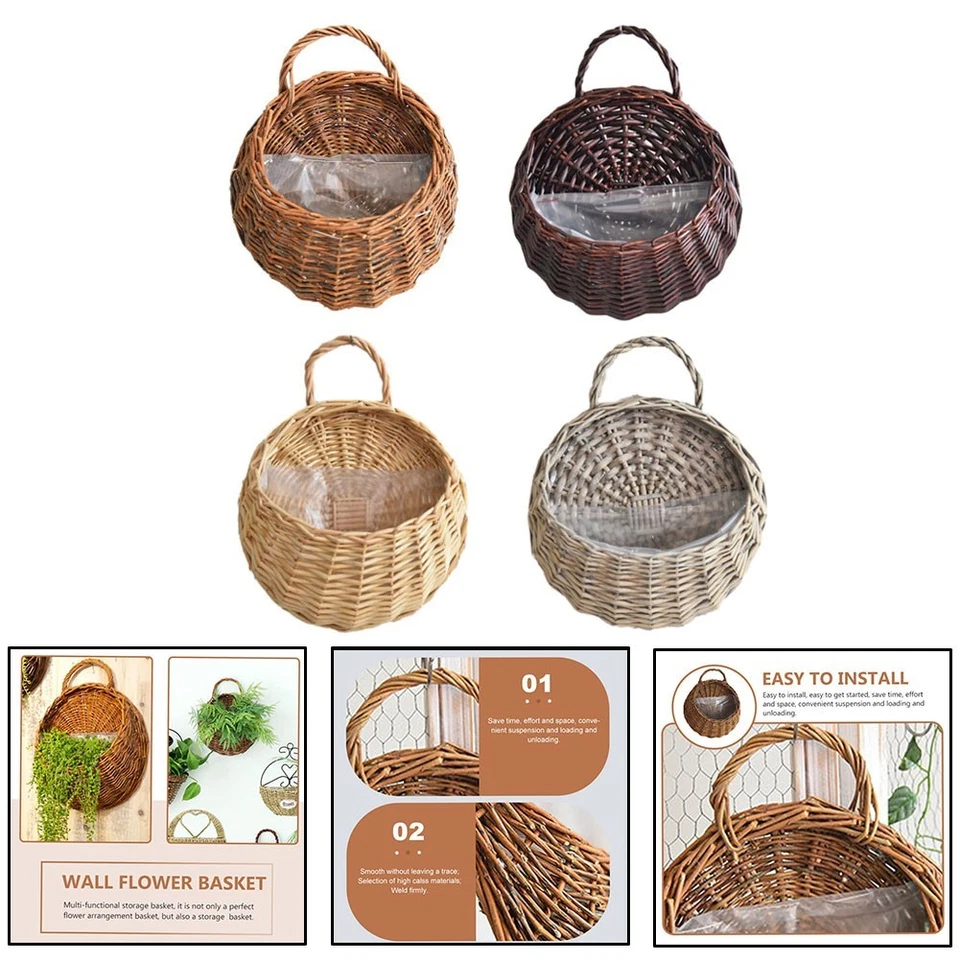 Funktioneller und stilvoller Blumenkorb zum Aufhängen zur Wand perfekt für jed - Bild 2 von 4