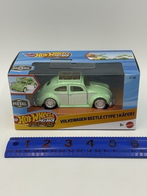 Hot Wheels Pull Back Speeders Volkswagen Beetle 1:43 Scale Metal