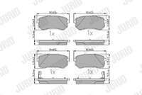 Jurid 572527J Bremsbelagsatz, Scheibenbremse For Hyundai KIA
