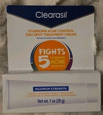 Clearasil Benzoyl Peroxide Stubborn Acne Spot Treatment Cream 1 oz
