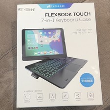TYPECASE FLEXBOOK TOUCH 7-in-1 Keyboard Case iPad 10.2" 10.5" RGB Touchpad Black