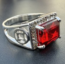 Natural Red Garnet Gemstone With 925 Sterling Silver Ring for Men's Stylish Ring