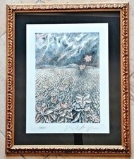 Dipinto Pericle Fazzini "Autunno" La Vita Nuova Dante con Cornice