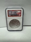 2001 American Silver Eagle S$1 NGC MS69 Rare Red Flag Eagle Label Slabbed Graded