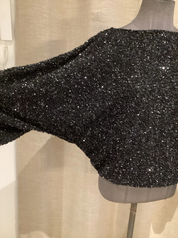 Superbe Haut Pull Dos Ouvert Sequins Noir Bash Neuf Étiquette  - Photo 2/4
