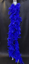 Guirnalda Boa Pluma de Ganso De Colección Azul Real 6 Pies NUEVO Antiguo Stock Portofino